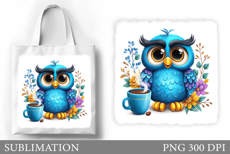 Cute Bird Tote Bag Design. Cute Bird Sublimation