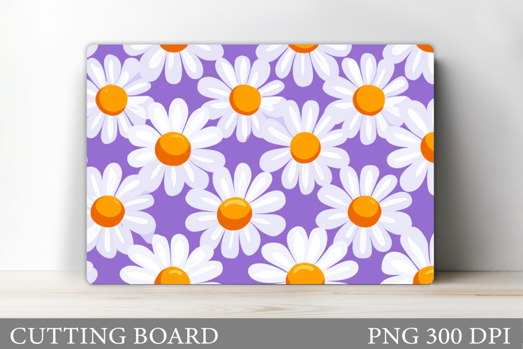Daisy Flowers Cutting Board. Floral Kitchen Cutting Design