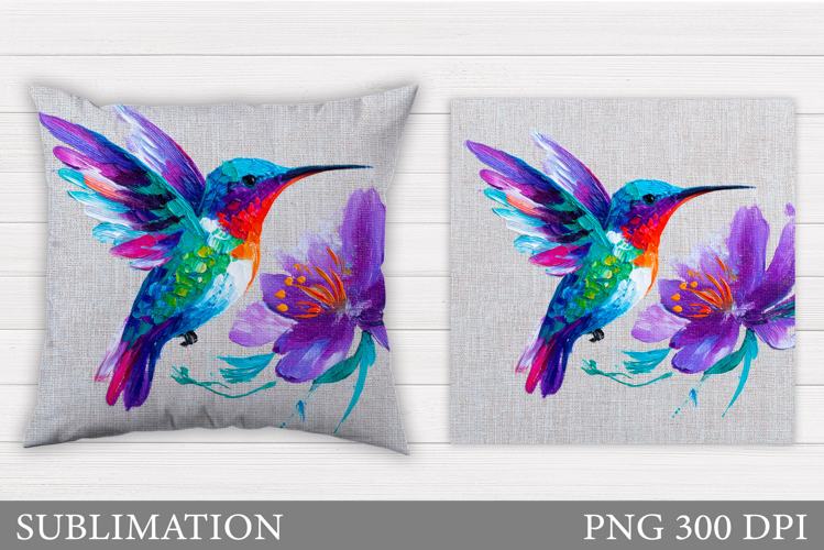 Hummingbird Pillow Sublimation. Hummingbird Sublimation