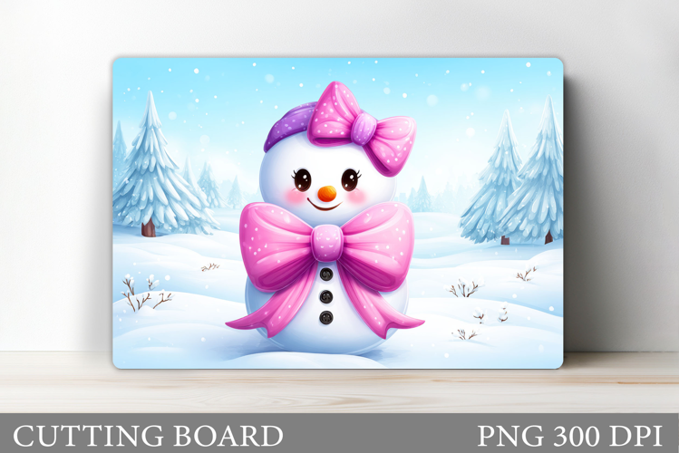 Christmas Cutting Board. Snowman Cutting Board Sublimation