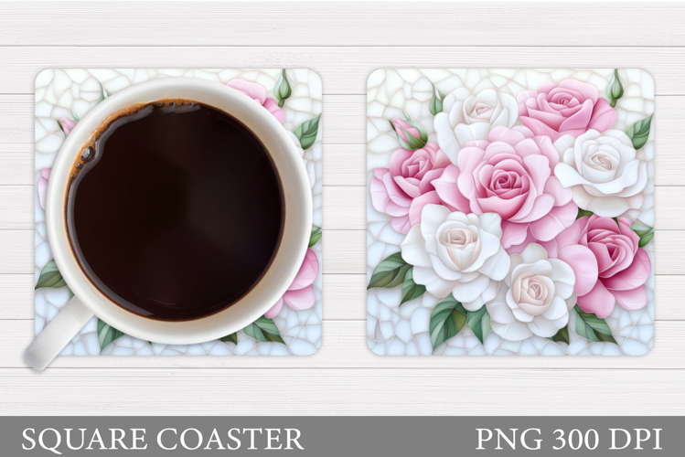 Roses Coaster Design. Roses Sublimation