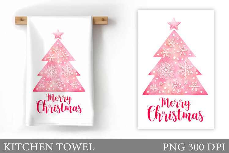 Christmas Tree Kitchen Towel. Christmas Deer Kitchen Towel example image 1