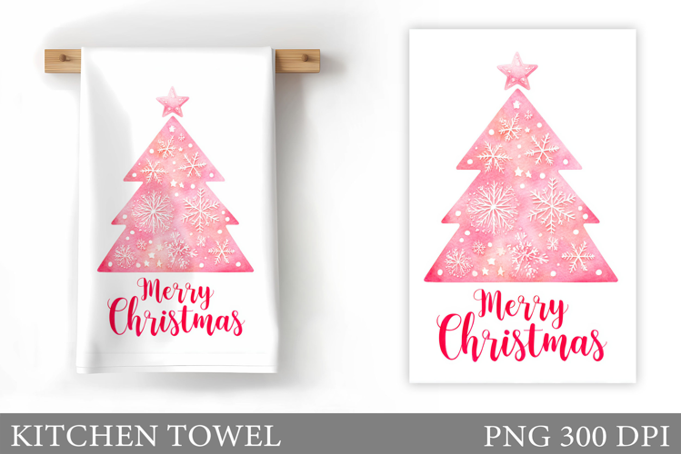 Christmas Tree Kitchen Towel. Christmas Deer Kitchen Towel