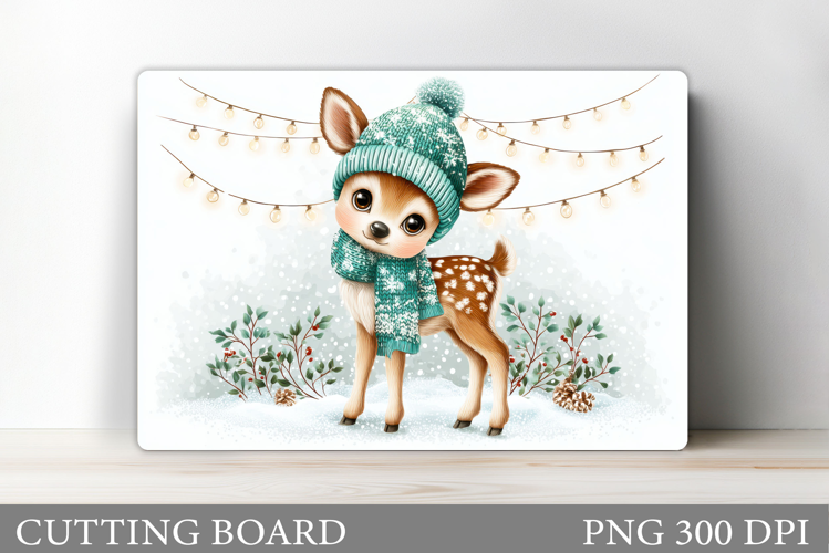 Christmas Deer Cutting Board. Christmas Cutting Board Design