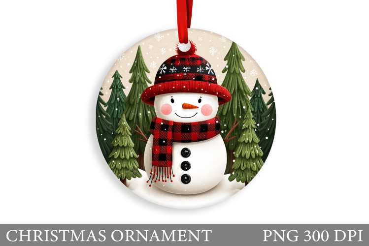 Cute Snowman Christmas Ornament. Christmas Ornament Design