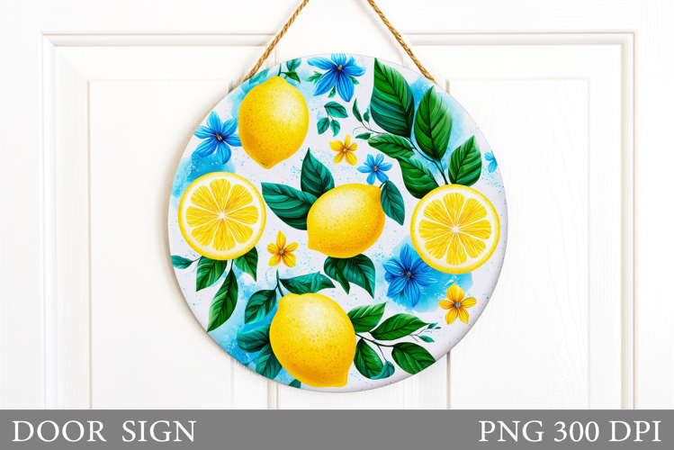 Lemons Door Sign Design. Lemons Sublimation