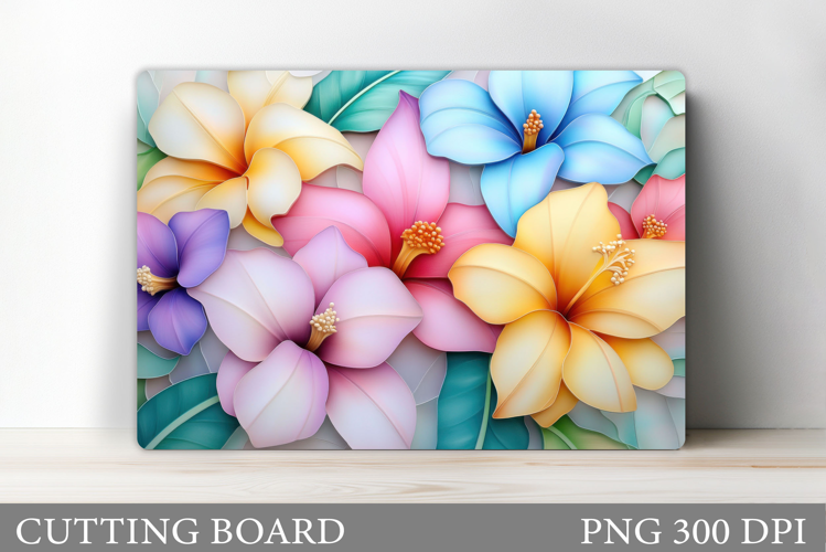 Floral Cutting Board Design. Flowers Cutting Board