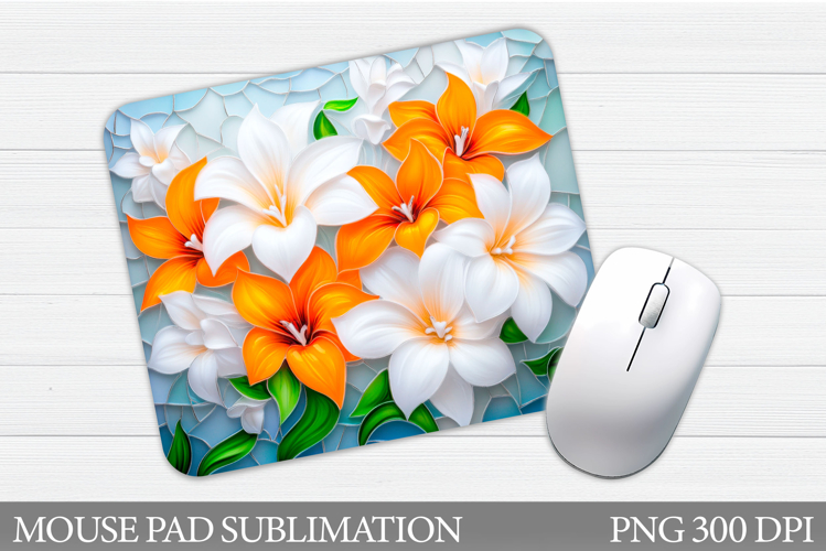 Floral Mouse Pad Sublimation. Flowers Mouse Pad Design