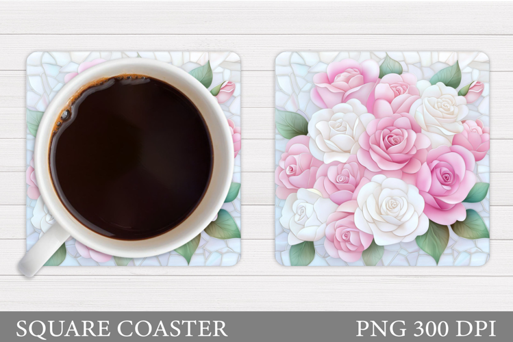 Roses Coaster Design. Roses Sublimation