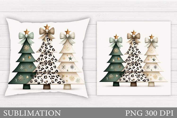 Christmas Tree Pillow. Merry Christmas Pillow Sublimation