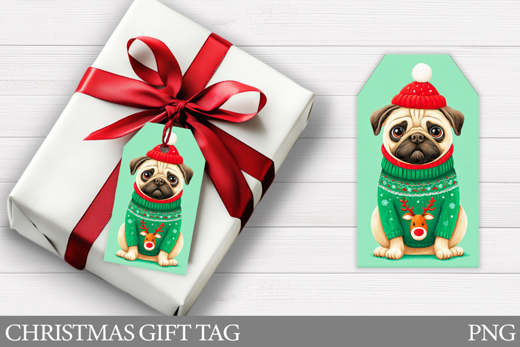 Christmas Gift Tags. Christmas Dog Gift Tag Printable