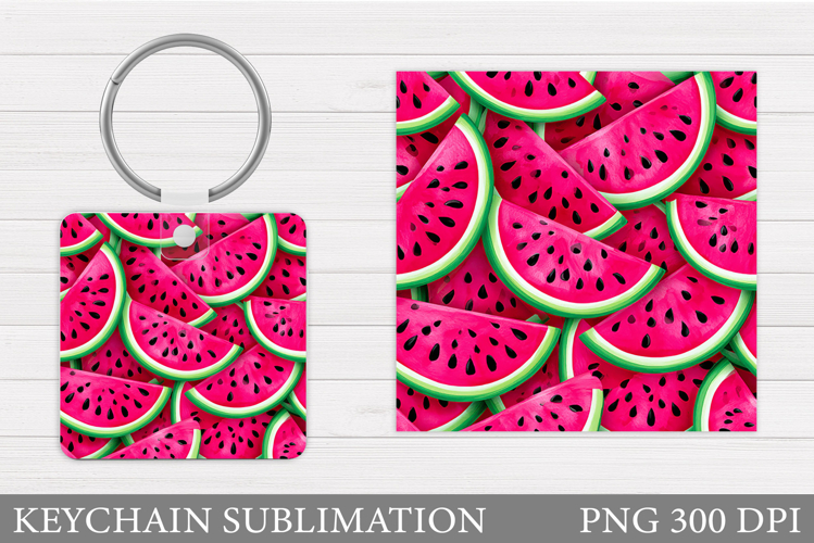 Watermelon Keychain Design. Summer Keychain Sublimation
