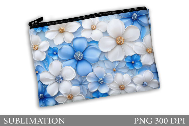 Flowers Makeup Bag Design. Flowers Makeup Pouch Sublimation
