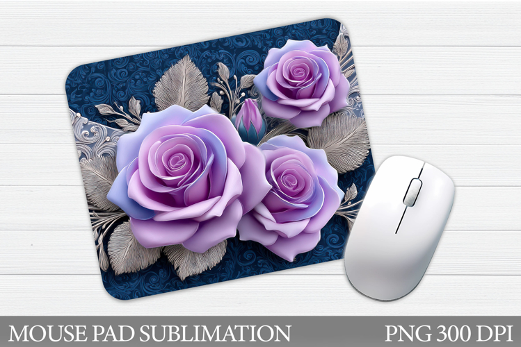 Roses Mouse Pad Sublimation. Flowers Mouse Pad Design