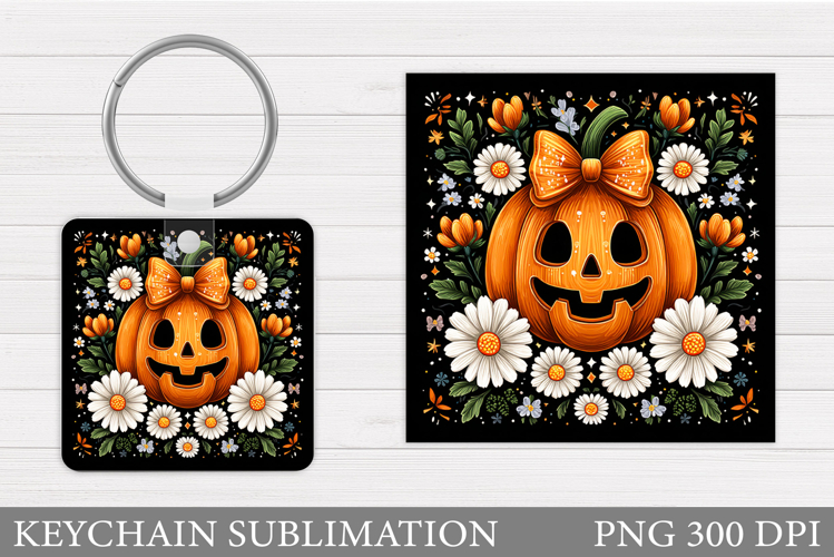 Halloween Pumpkin Keychain. Halloween Ghost Keychain Design