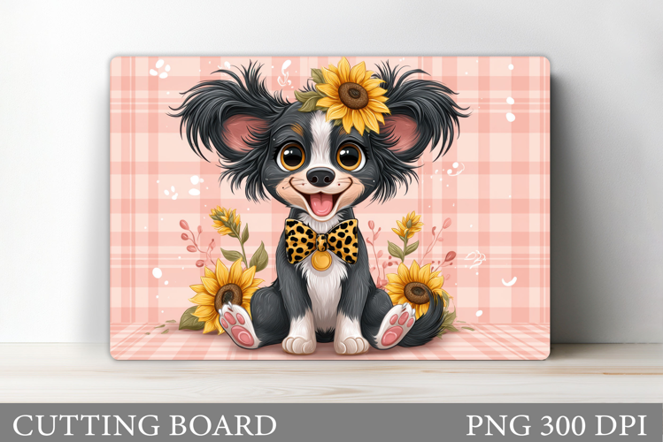 Cute Dog Cutting Board Design. Cute Dog Sublimation