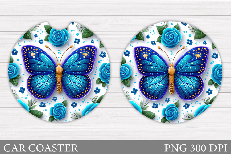 Butterfly Car Coaster. Summer Car Coaster Design