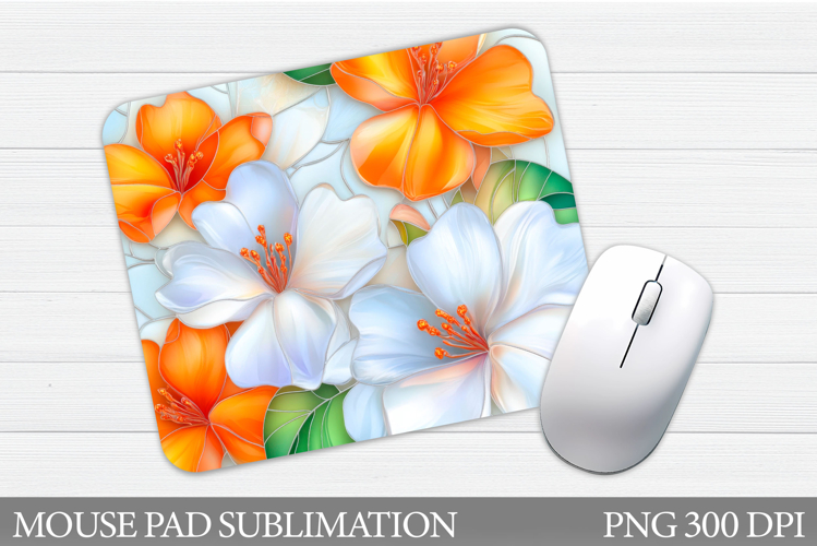 Floral Mouse Pad Sublimation. Flowers Mouse Pad Design