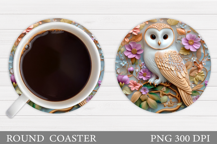 Owl Coaster Design. Owl Sublimation