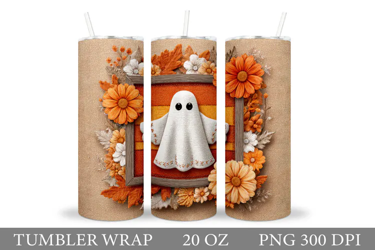 Ghost Tumbler Sublimation. Halloween Tumbler Design