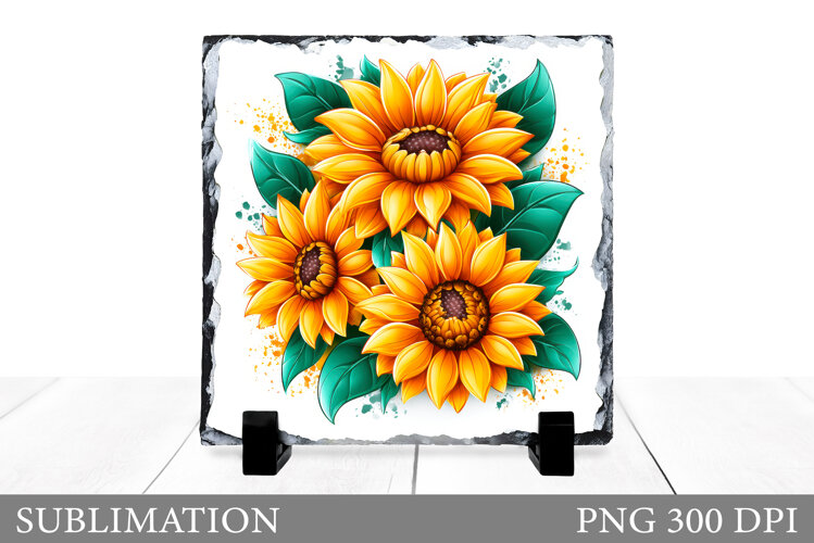 Sunflowers Sublimation. Sunflowers Slate Sublimation example image 1