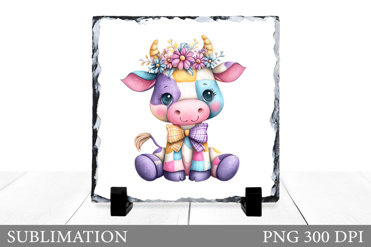 Cute Cow Sublimation. Cow Slate Sublimation