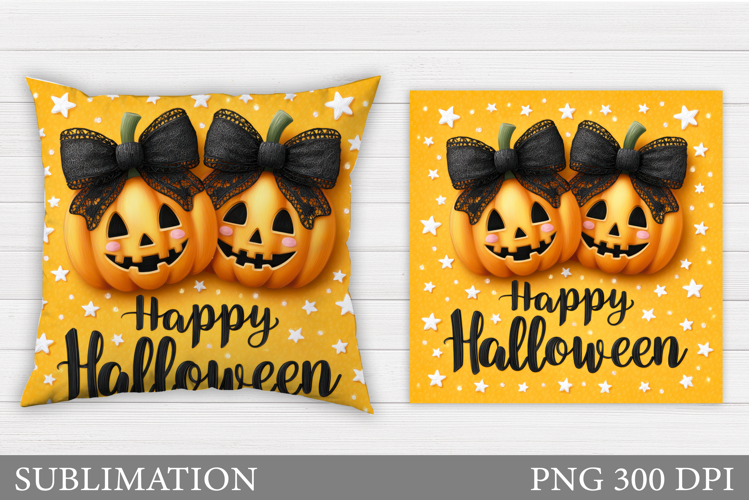 Halloween Pumpkin Pillow. Halloween Pillow Sublimation
