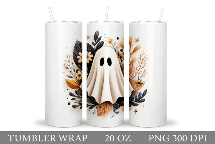 Ghost Tumbler Sublimation. Halloween Tumbler Design