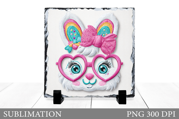 Cute Bunny Sublimation. Cute Bunny Slate Design