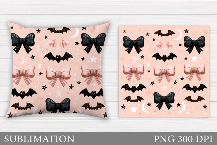 Halloween Bat Pillow Design. Halloween Sublimation
