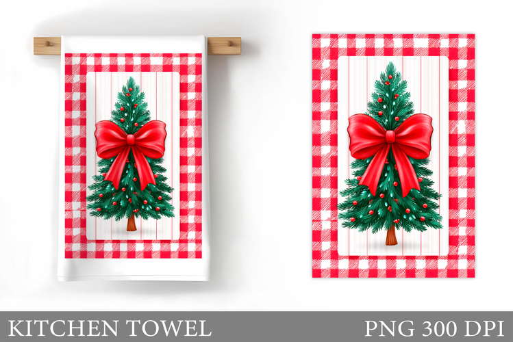 Christmas Tree Kitchen Towel. Christmas Kitchen Towel Design