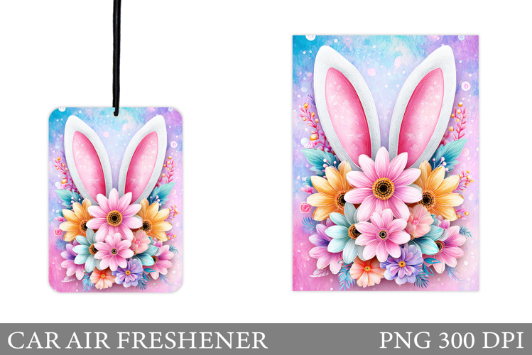 Easter Car Air Freshener. Happy Easter Sublimation