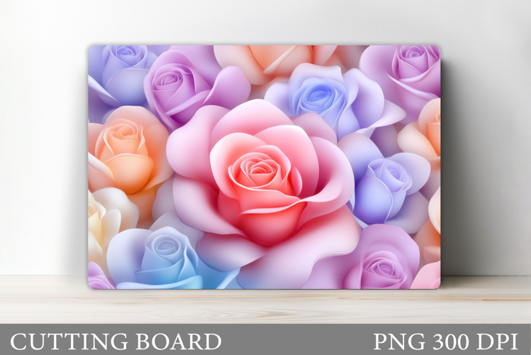 Roses Cutting Board. Flowers Cutting Board Sublimation