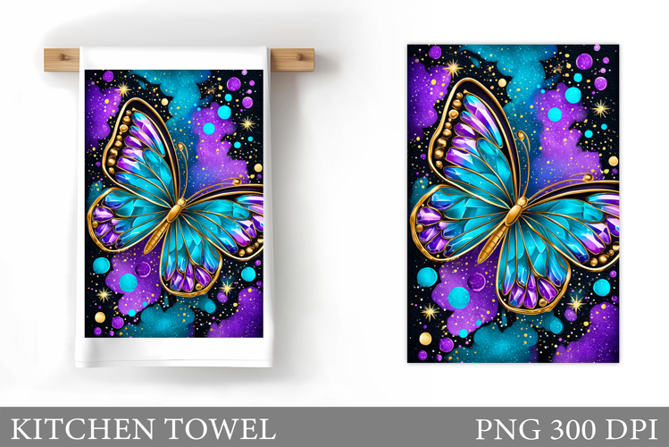 Butterfly Kitchen Towel Design. Butterfly Sublimation