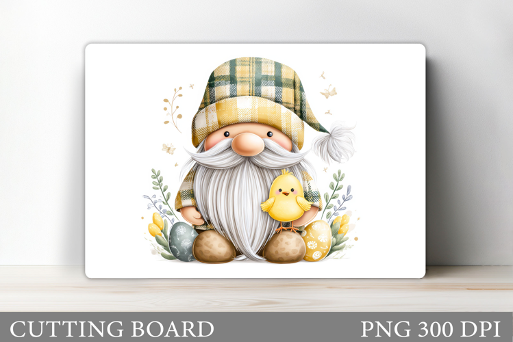 Easter Gnome Cutting Board. Easter Cutting Board Sublimation