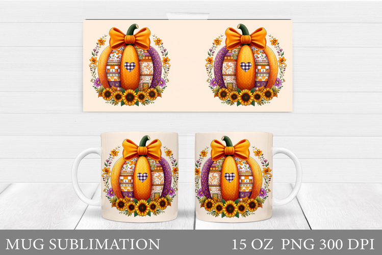 Pumpkin Mug Design. Pumpkin Mug Sublimation