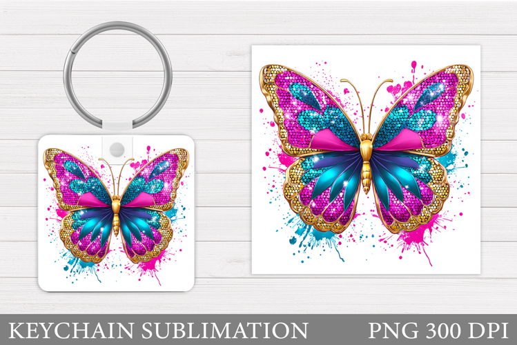 Butterfly Keychain Design. Butterfly Sublimation