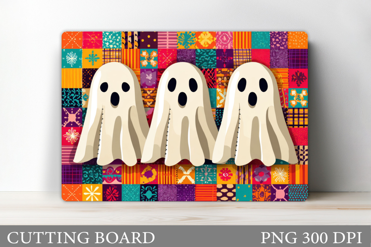 Ghost Cutting Board Sublimation. Halloween Cutting Board