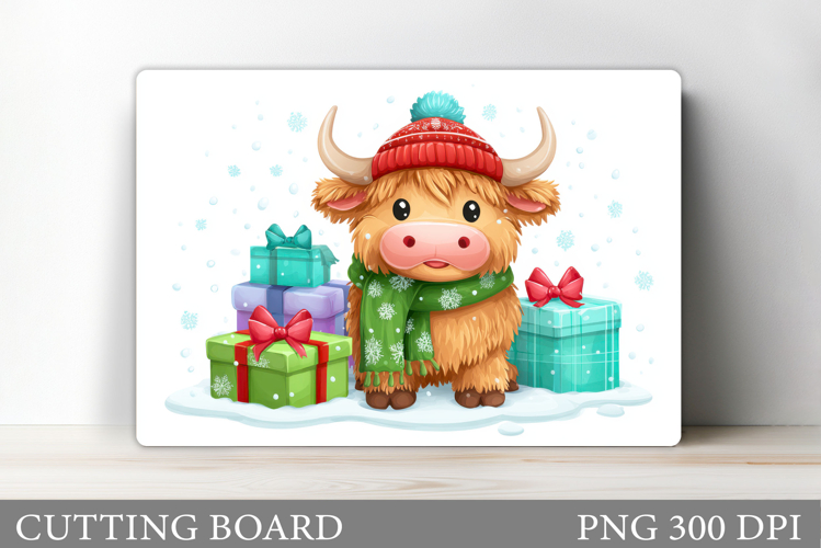 Christmas Cow Cutting Board. Christmas Cutting Board