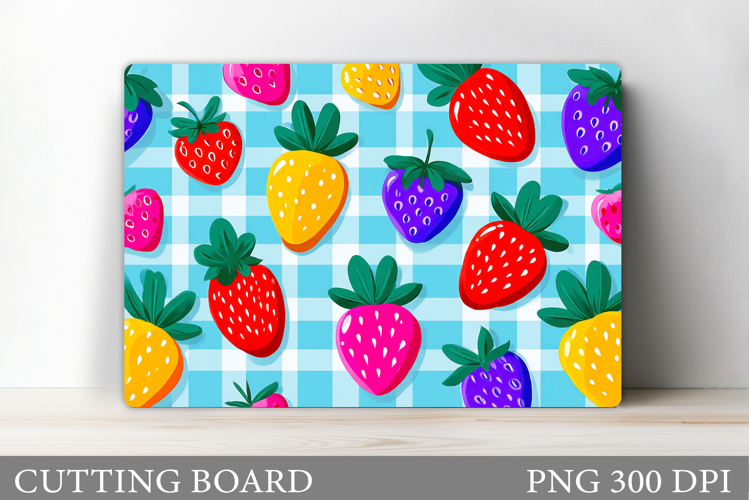 Strawberry Cutting Board. Berry Kitchen Cutting Board