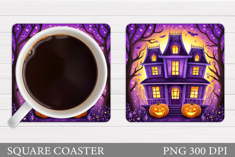 Halloween Coaster Design. Halloween Sublimation example image 1