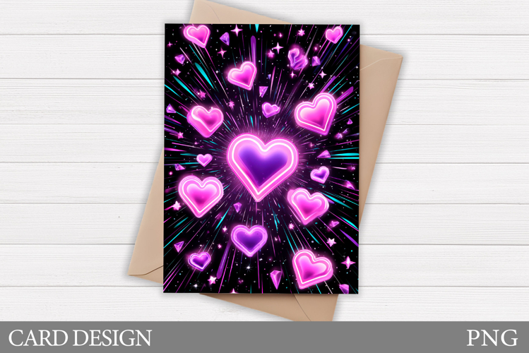 Valentines Hearts Card Printable. Valentines Card Design