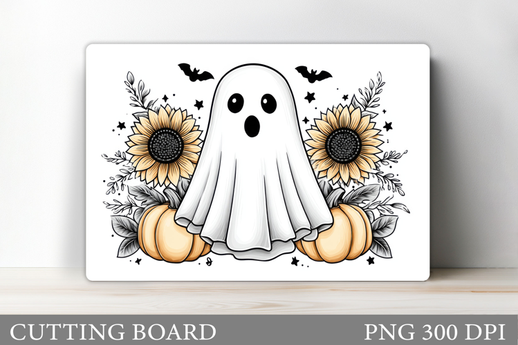 Ghost Cutting Board Sublimation. Halloween Cutting Board