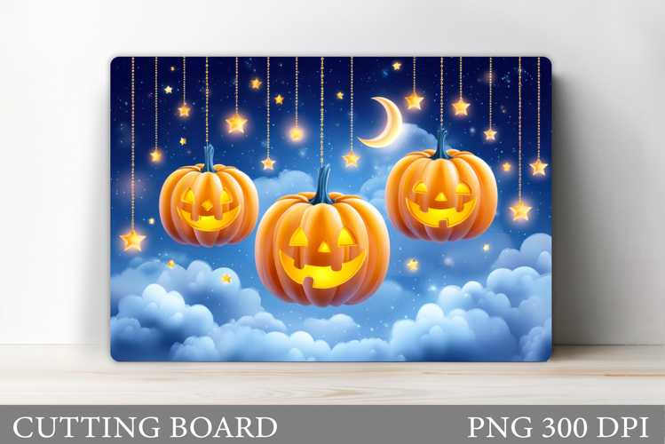 Cute Pumpkin Cutting Board. Halloween Cutting Board Design