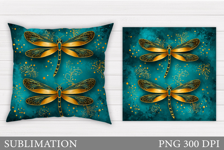 Dragonfly Pillow Design. Dragonfly Sublimation