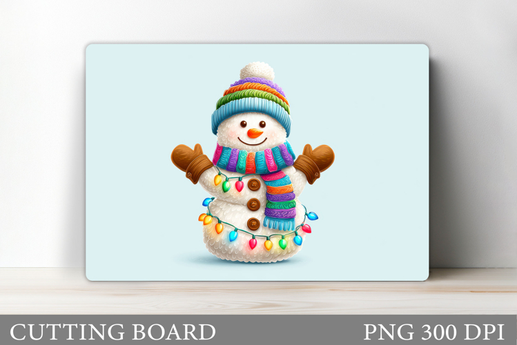 Christmas Cutting Board. Snowman Cutting Board Sublimation