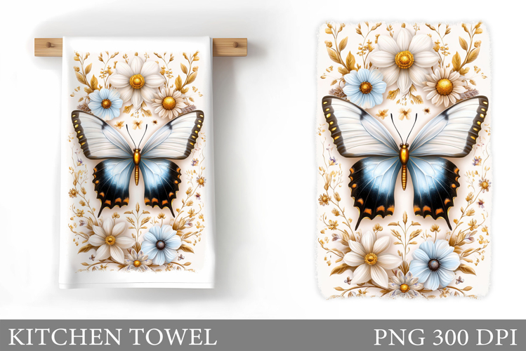 Butterfly Kitchen Towel. Butterfly Sublimation