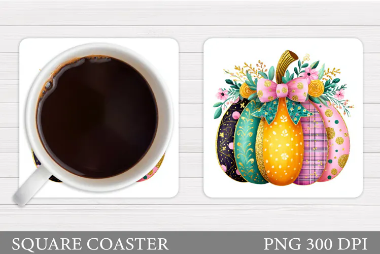 Pumpkin Coaster Design. Pumpkin Sublimation