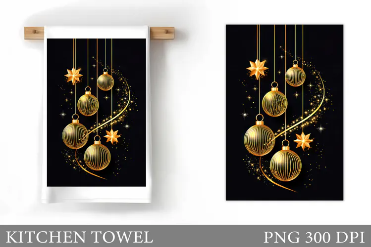 Christmas Kitchen Towel Design. Christmas Sublimation