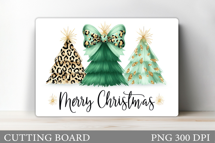 Merry Christmas Cutting Board. Christmas Tree Cutting Board